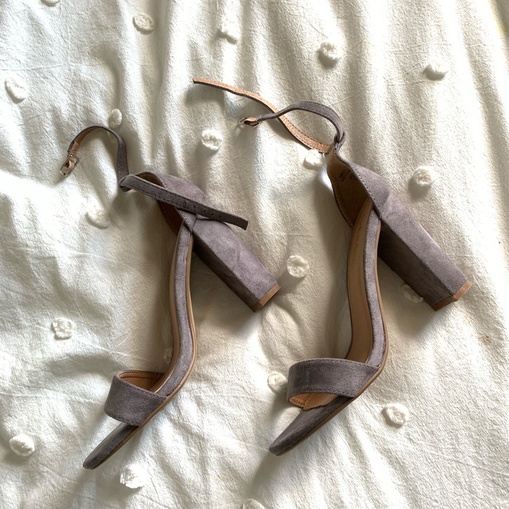 Grey Purple Heels